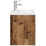 vidaXL Meuble lavabo avec bassin et robinet intégrés vieux bois