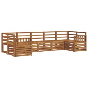 vidaXL Ensemble de canapé d'angle 7 Pièces Naturel