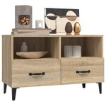 vidaXL Meuble TV Chêne sonoma 80x36x50 cm Bois d'ingénierie