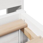 vidaXL Cadre de lit sans matelas blanc 140x200 cm bois de pin massif