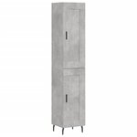vidaXL Buffet haut Gris béton 34 5x34x180 cm Bois d'ingénierie