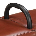 vidaXL Banc cheval d'arçon vintage Cuir véritable de chèvre