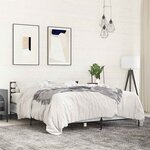 vidaXL Cadre de lit sans matelas sonoma gris 150x200 cm