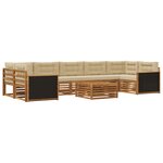vidaXL Ensemble de canapés d'extérieur 8 pc Naturel et Beige