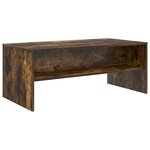 vidaXL Table basse Chêne fumé 100 x 50 x 40 cm Bois d'ingénierie