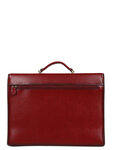 Cartable Hype  en cuir - KATANA - 3 soufflets - 39 cm - 63032-Rouge