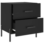 vidaXL Tables de chevet 2 Pièces noir 40x35x47 5 cm bois d’ingénierie