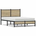 vidaXL Cadre de lit en métal sans matelas chêne sonoma 120x200 cm