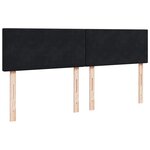 vidaXL Sommier à lattes de lit et matelas Noir 200x200 cm Velours