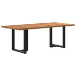 vidaXL Table à manger marron clair bois de chêne massif rectangulaire