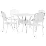 vidaXL Ensemble de tables de jardin 5 Pièces Blanc 80 x 80 x 75 cm