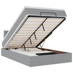 vidaXL Lit ottoman avec matelas gris clair 120x200 cm tissu