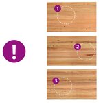 vidaXL Table à manger avec bord naturel bois massif chêne rectangulaire