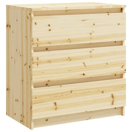 vidaXL Table de chevet 60x36x64 cm Bois de sapin massif