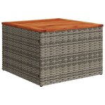 vidaXL Salon de jardin avec coussins 13 Pièces gris résine tressée