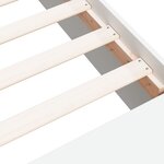 vidaXL Cadre de lit sans matelas blanc 135x190 cm