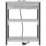 vidaXL Cabinet de chevet Sonoma gris 41 x 31 x 51 cm Bois d'ingénierie
