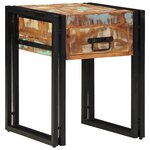 vidaXL Table d'appoint 40 x 40 x 50 cm bois de récupération massif