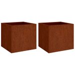 vidaXL Jardinières 2 Pièces 32x30x29 cm acier corten