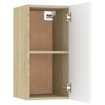 vidaXL Meubles TV 2 Pièces Blanc et chêne sonoma Bois d’ingénierie