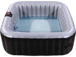 Spa gonflable nice en pvc - 6 places - gris/noir