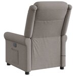 vidaXL Fauteuil de massage inclinable Taupe Tissu