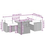 vidaXL Salon de jardin avec coussins 6 Pièces beige résine tressée