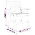 vidaXL Ensemble à manger de jardin 3 Pièces Bois d'acacia solide