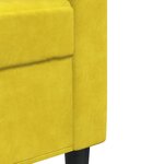 vidaXL Ensemble de canapés 2 Pièces avec coussins Jaune Velours