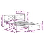 vidaXL Cadre de lit Gris clair 160 x 200 cm Pin massif