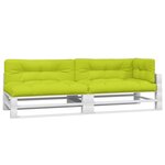 vidaXL Coussins de palette lot de 5 vert vif tissu