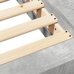 vidaXL Cadre de lit gris béton 75x190 cm bois d'ingénierie