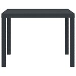 vidaXL Table de jardin pour repas Anthracite 100 x 100 x 73 cm