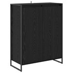 vidaXL Cabinet à chaussures avec stockage Chêne noir 79 x 36 x 100 cm