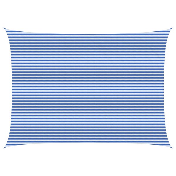 vidaXL Voile d'ombre 5 x 6 m HDPE Rectangulaire Bleu et Blanc