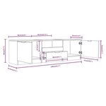 vidaXL Meuble TV chêne sonoma 140x35x40 cm bois d'ingénierie