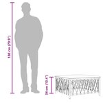 vidaXL Repose-pied de jardin avec coussin blanc tissu tissé