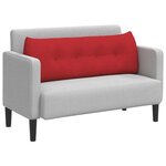 vidaXL Coussin de Dos Rouge 140 x 24 x 50 cm tissu