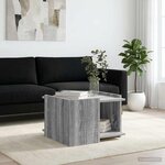 vidaXL Table basse Sonoma gris 50 5 x 50 x 33 cm Bois d'ingénierie