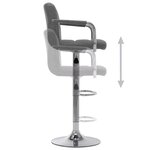 vidaXL Tabouret de bar Gris clair Tissu