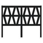 vidaXL Tête de lit Noir 126x4x100 cm Bois massif de pin