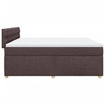 vidaXL Sommier à lattes de lit avec matelas Marron foncé 200x200 cm