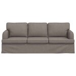 vidaXL Canapé Taupe 201 x 80 x 85 cm tissu