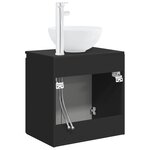 vidaXL Vanité de lavabo mural Noir 49 5 x 35 x 63 cm Bois d'ingénierie