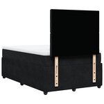 vidaXL Sommier à lattes de lit avec matelas noir 120x190 cm velours