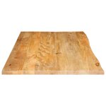 vidaXL Dessus de table à bord vivant 120x60x3 8cm bois massif manguier