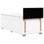 vidaXL Sommier à lattes de lit avec matelas Blanc 80x200 cm Similicuir