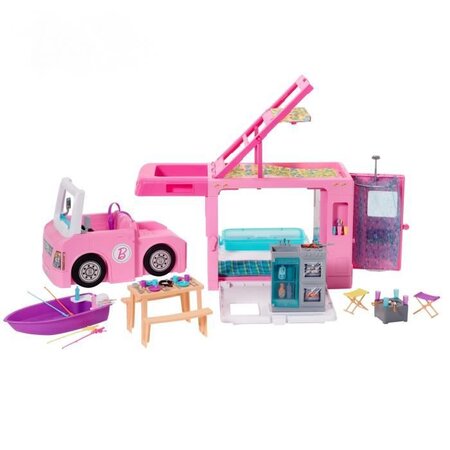 Barbie camping-car de reve 3-en-1 - 55 cm - La Poste
