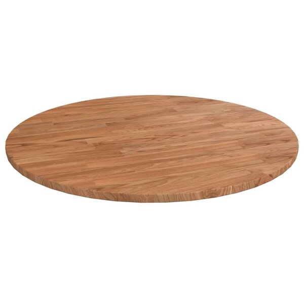 vidaXL Dessus de table rond Marron clair Ø60x1 5 cm Bois chêne traité