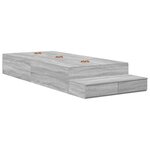 vidaXL Cadre de lit de rangement Gris Sonoma 75x190 cm